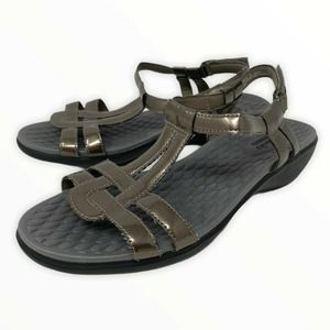 Clarks Womens Metallic Slingback Sandals Size US 9